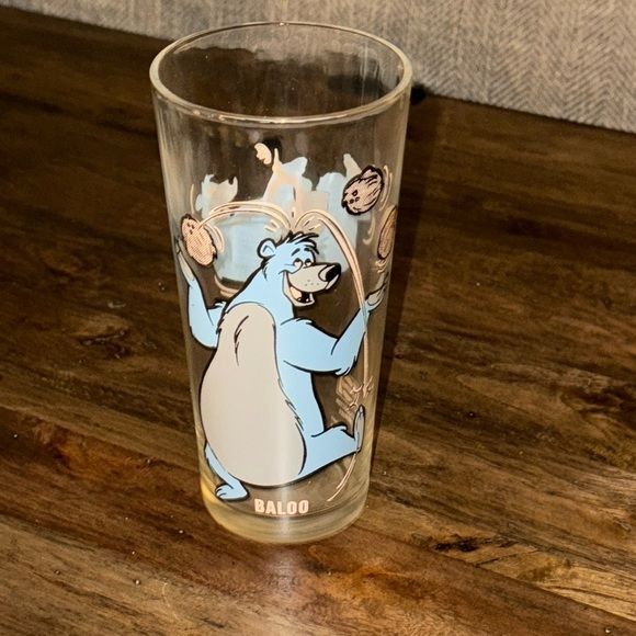 VTG Pepsi/The Jungle Book/Walt Disney World Themed Drinking Glass Tumblr BALOO - Picture 1 of 12